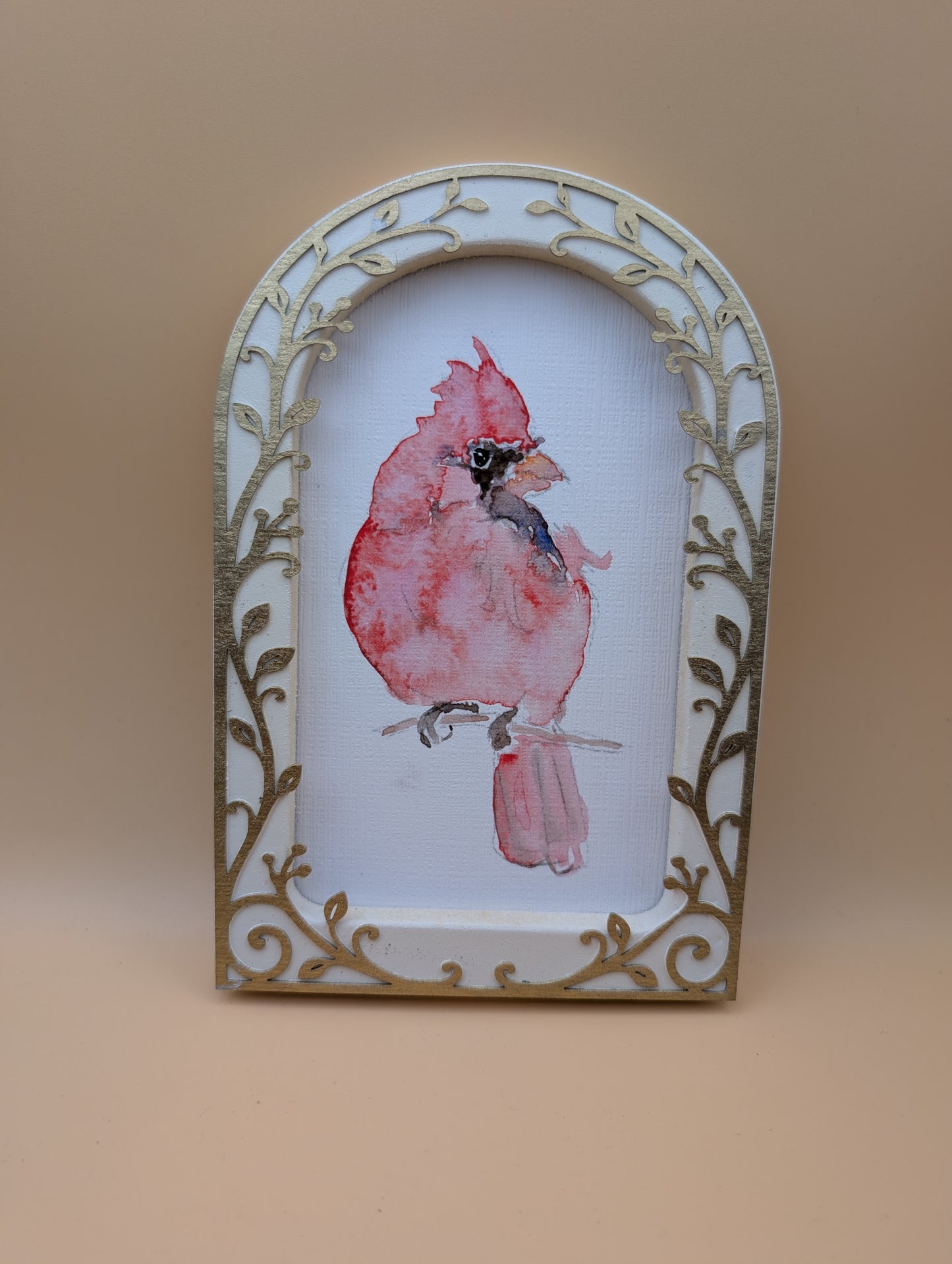 Loose Cardinal - Arched Frame