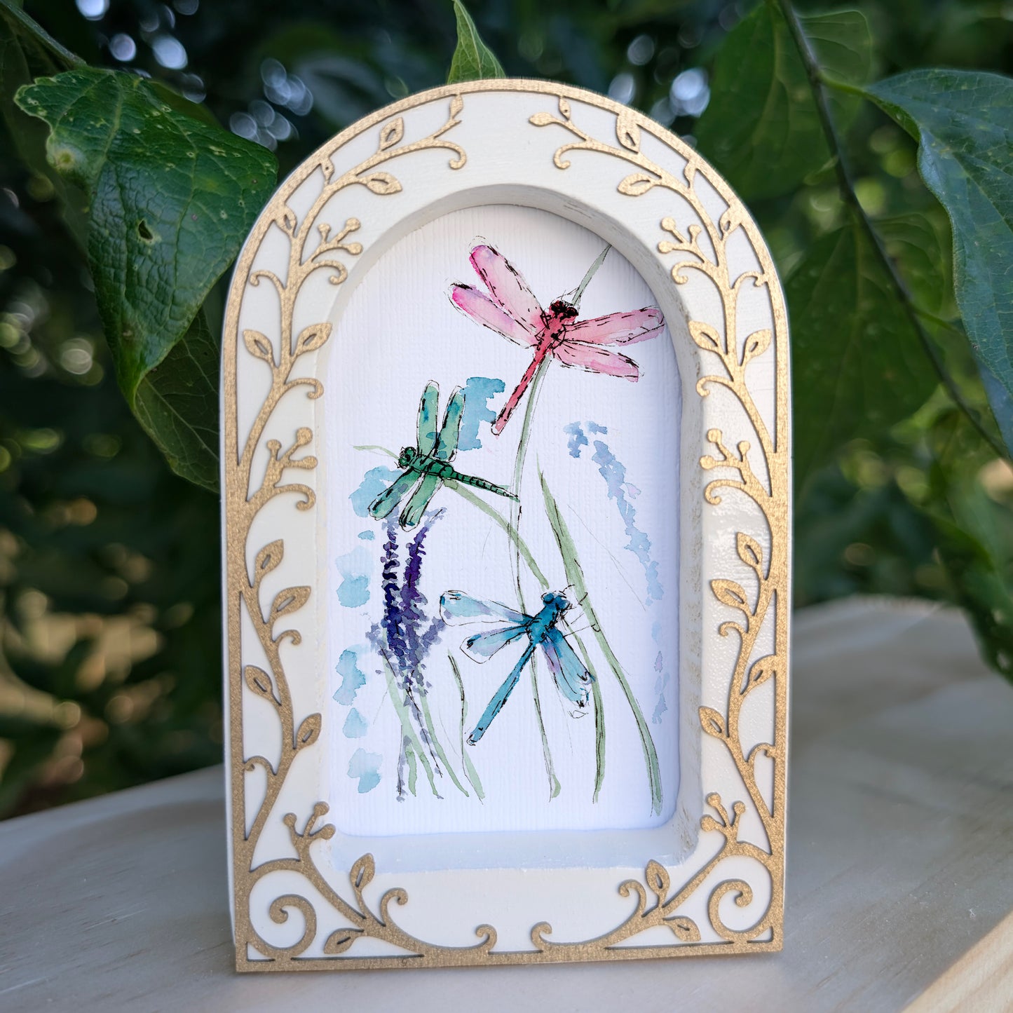Dragonflies - Ornate Arch Frame
