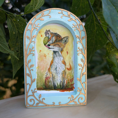 Fox and Squirrel  - Ornate Arch Frame