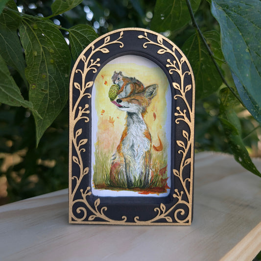 Fox and Squirrel  - Ornate Arch Frame
