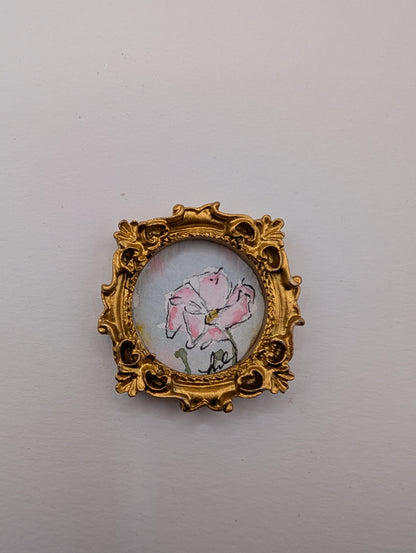 Mini Flower Painting - Original Watercolor Art by Lora Cavallin