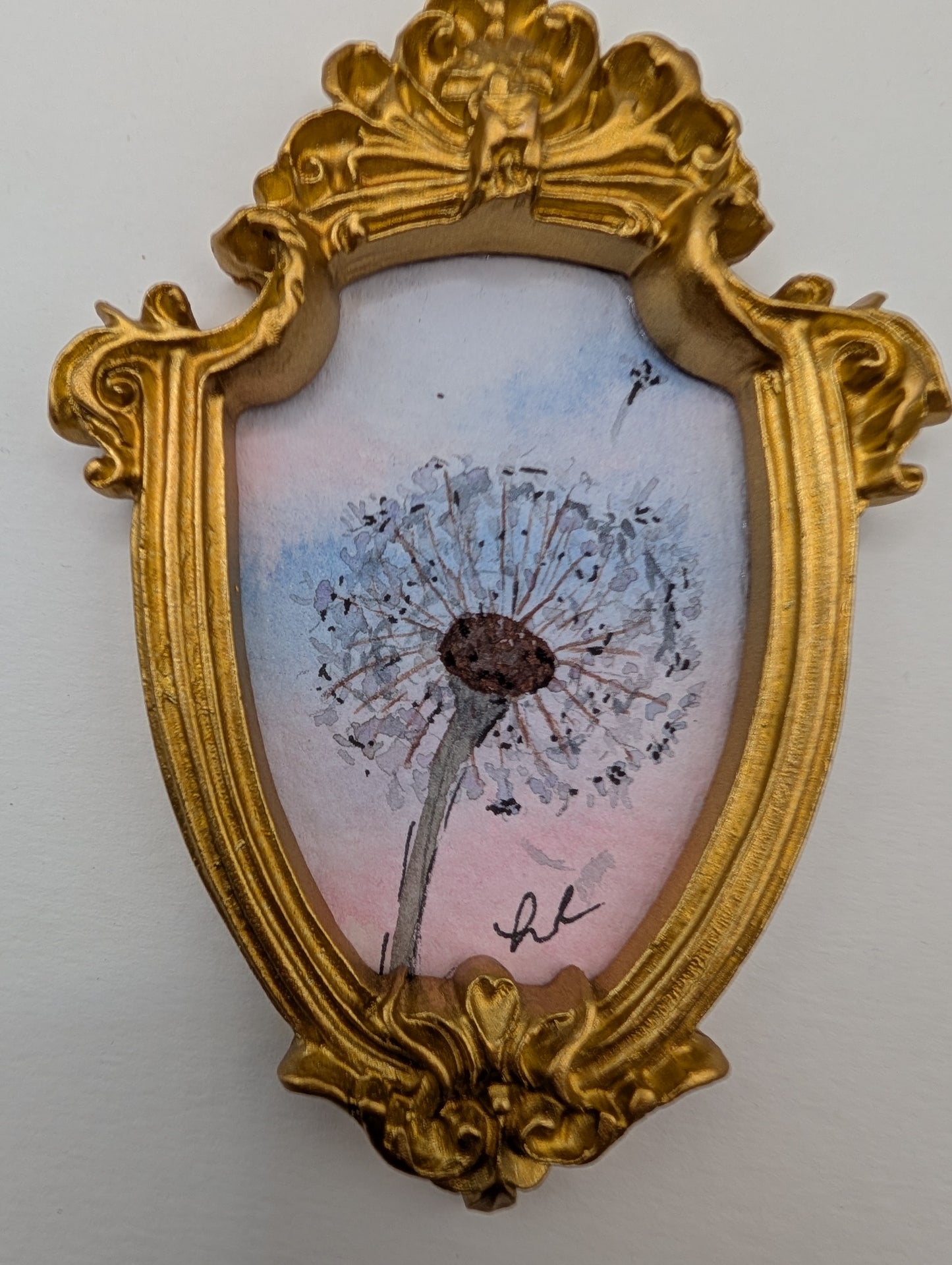 Mini "Make a Wish" Dandelion Painting - Original Watercolor Art by Lora Cavallin