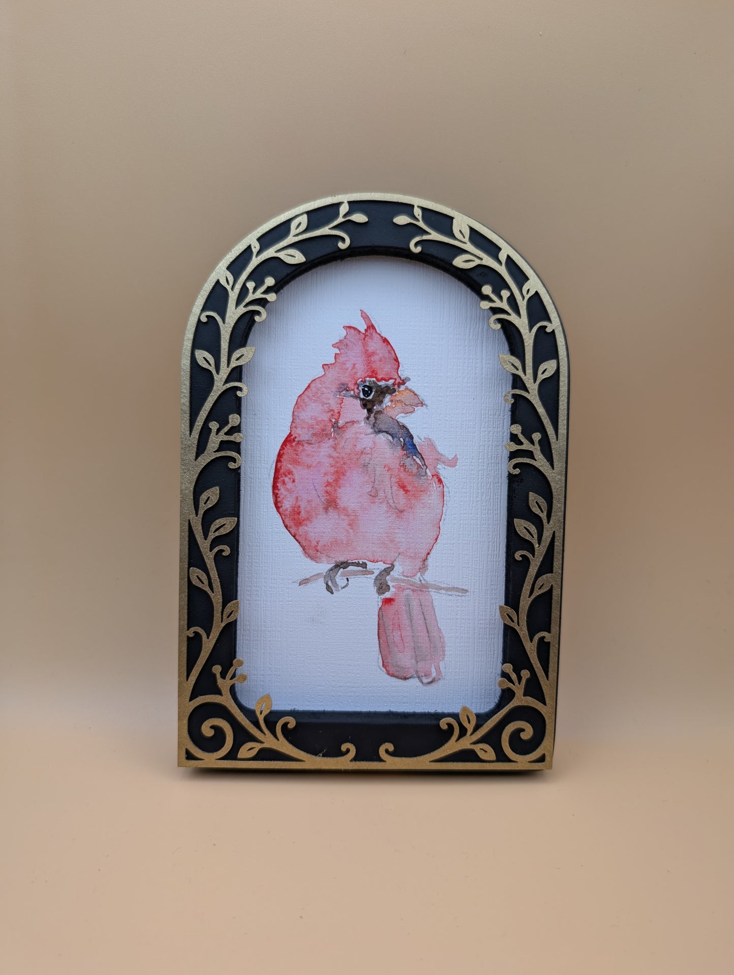 Loose Cardinal - Arched Frame