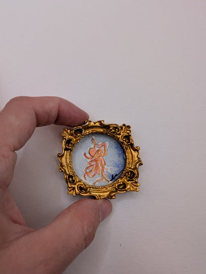 Mini Octopus Painting - Original Watercolor Art by Lora Cavallin