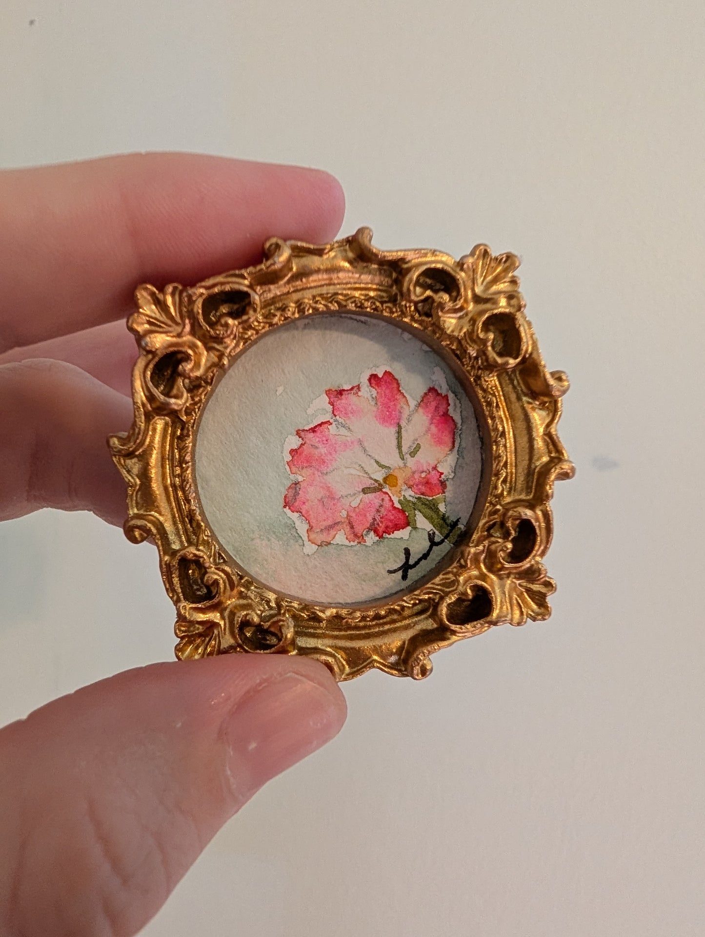 Mini Loose Floral Painting - Original Watercolor Art by Lora Cavallin