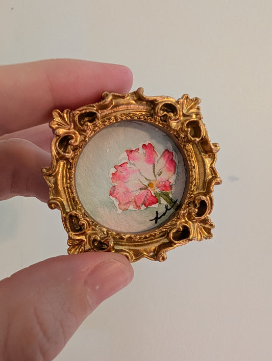 Mini Loose Floral Painting - Original Watercolor Art by Lora Cavallin