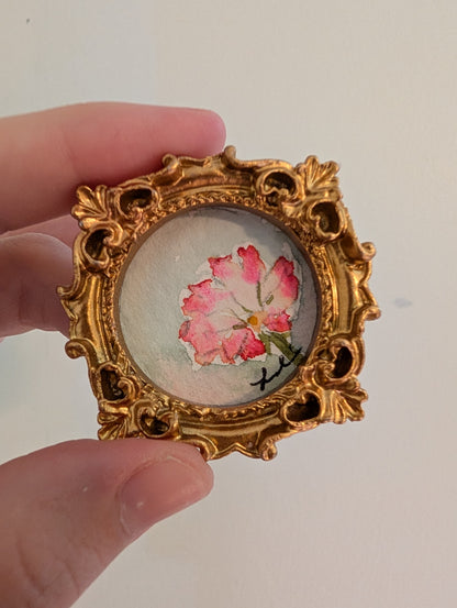 Mini Loose Floral Painting - Original Watercolor Art by Lora Cavallin