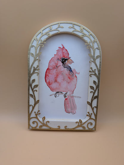 Loose Cardinal - Arched Frame