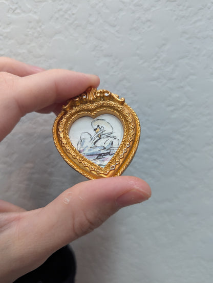 Mini Swan Painting - Original Watercolor Art