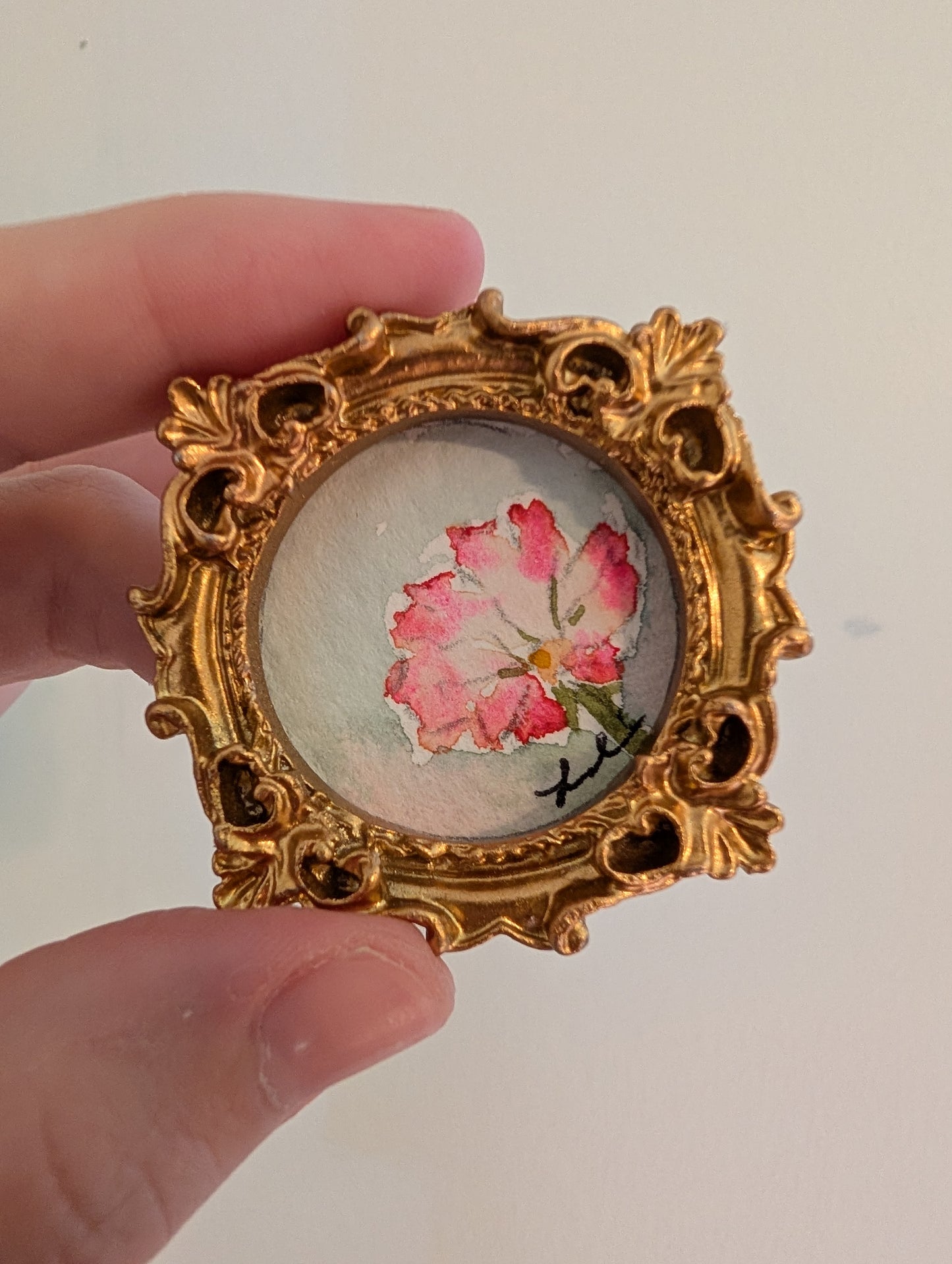 Mini Loose Floral Painting - Original Watercolor Art by Lora Cavallin