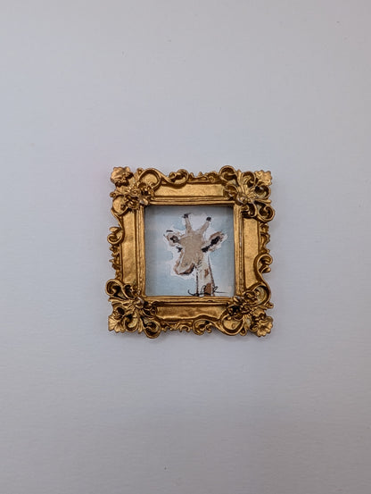 Mini Giraffe Painting - Original Watercolor Art by Lora Cavallin