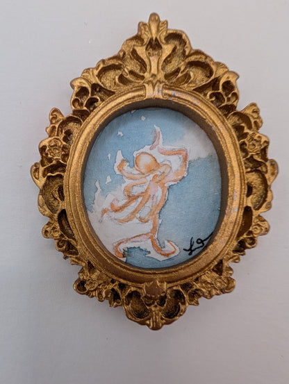 Mini Octopus Painting - Original Watercolor Art by Lora Cavallin