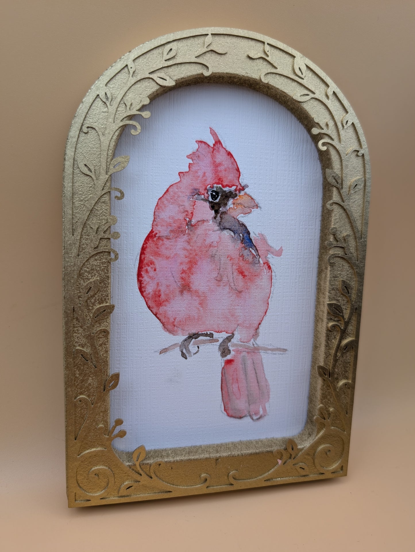 Loose Cardinal - Arched Frame