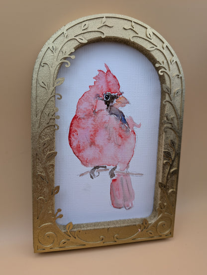 Loose Cardinal - Arched Frame