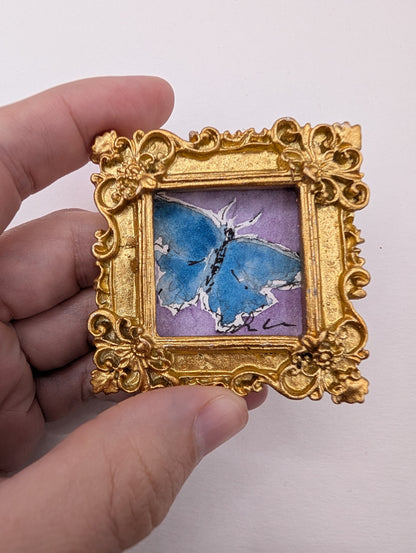 Mini Butterfly Painting - Original Watercolor Art by Lora Cavallin