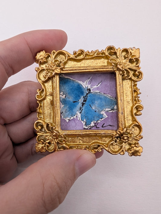Mini Butterfly Painting - Original Watercolor Art by Lora Cavallin