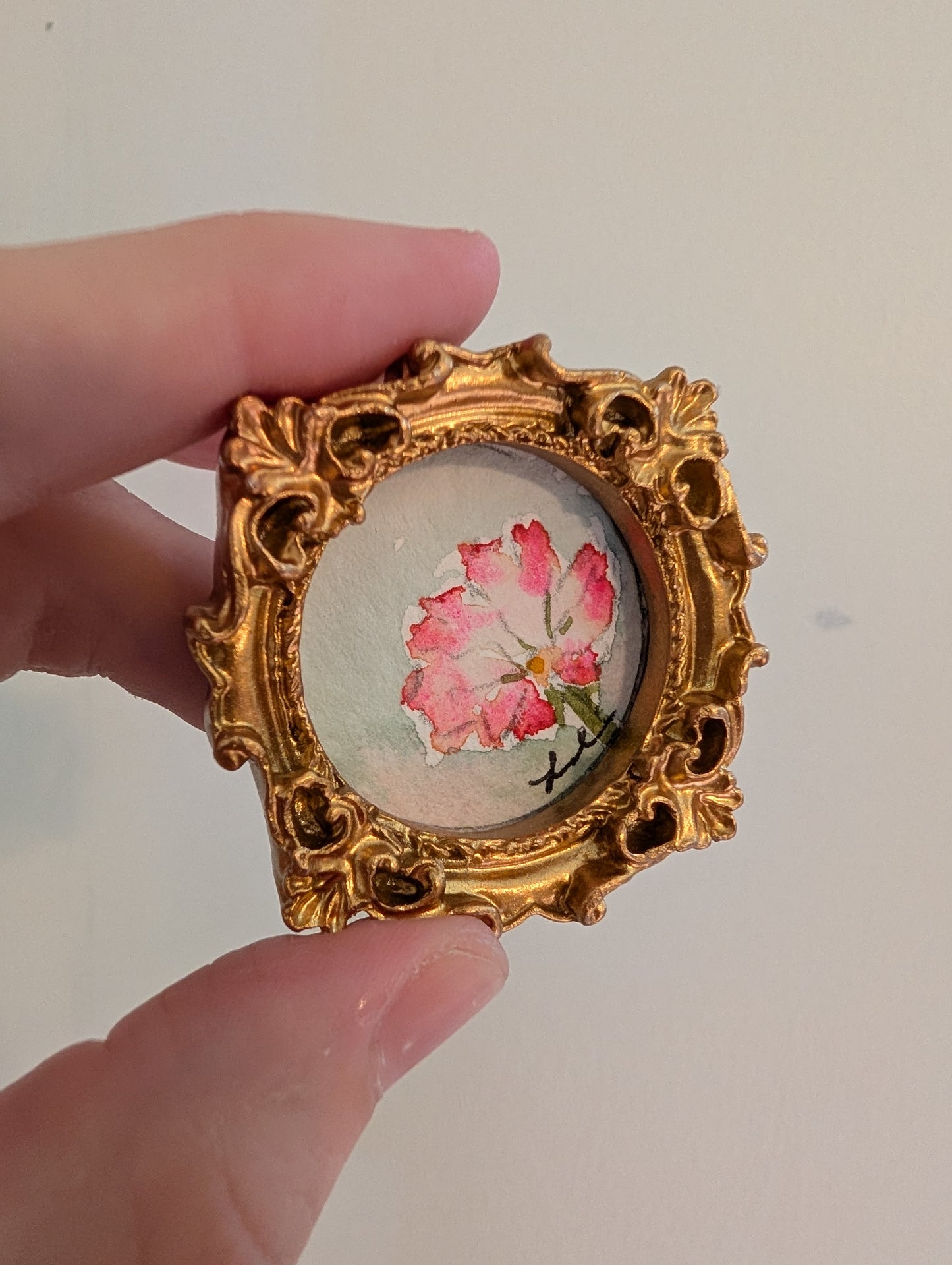 Mini Loose Floral Painting - Original Watercolor Art by Lora Cavallin