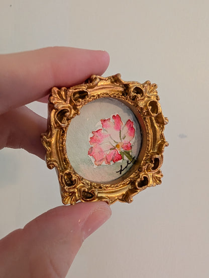 Mini Loose Floral Painting - Original Watercolor Art by Lora Cavallin