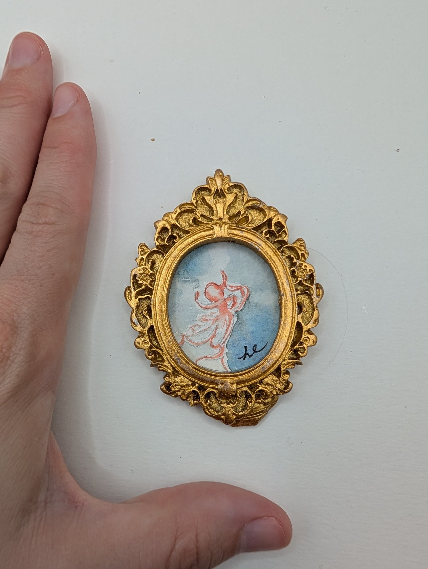 Mini Octopus Painting - Original Watercolor Art by Lora Cavallin