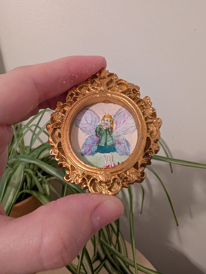 Mini Fairy Painting - Original Watercolor Art by Lora Cavallin