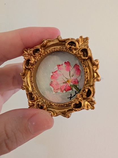 Mini Loose Floral Painting - Original Watercolor Art by Lora Cavallin