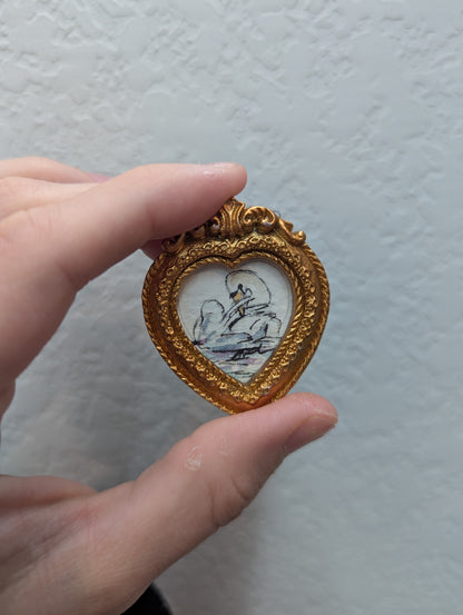 Mini Swan Painting - Original Watercolor Art