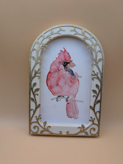 Loose Cardinal - Arched Frame