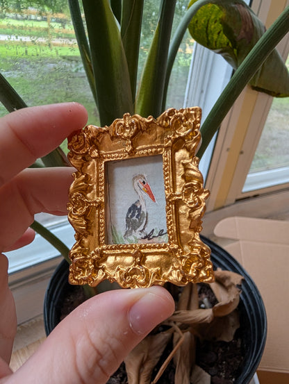 Mini Pelican Painting - Original Watercolor Art by Lora Cavallin