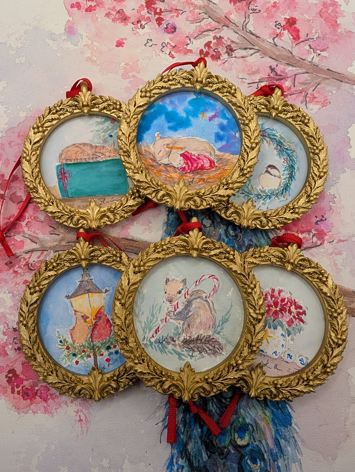 Limited Edition Ornament Set - Christmas Friends Art Prints – 2026 Limited Edition Watercolor Ornaments