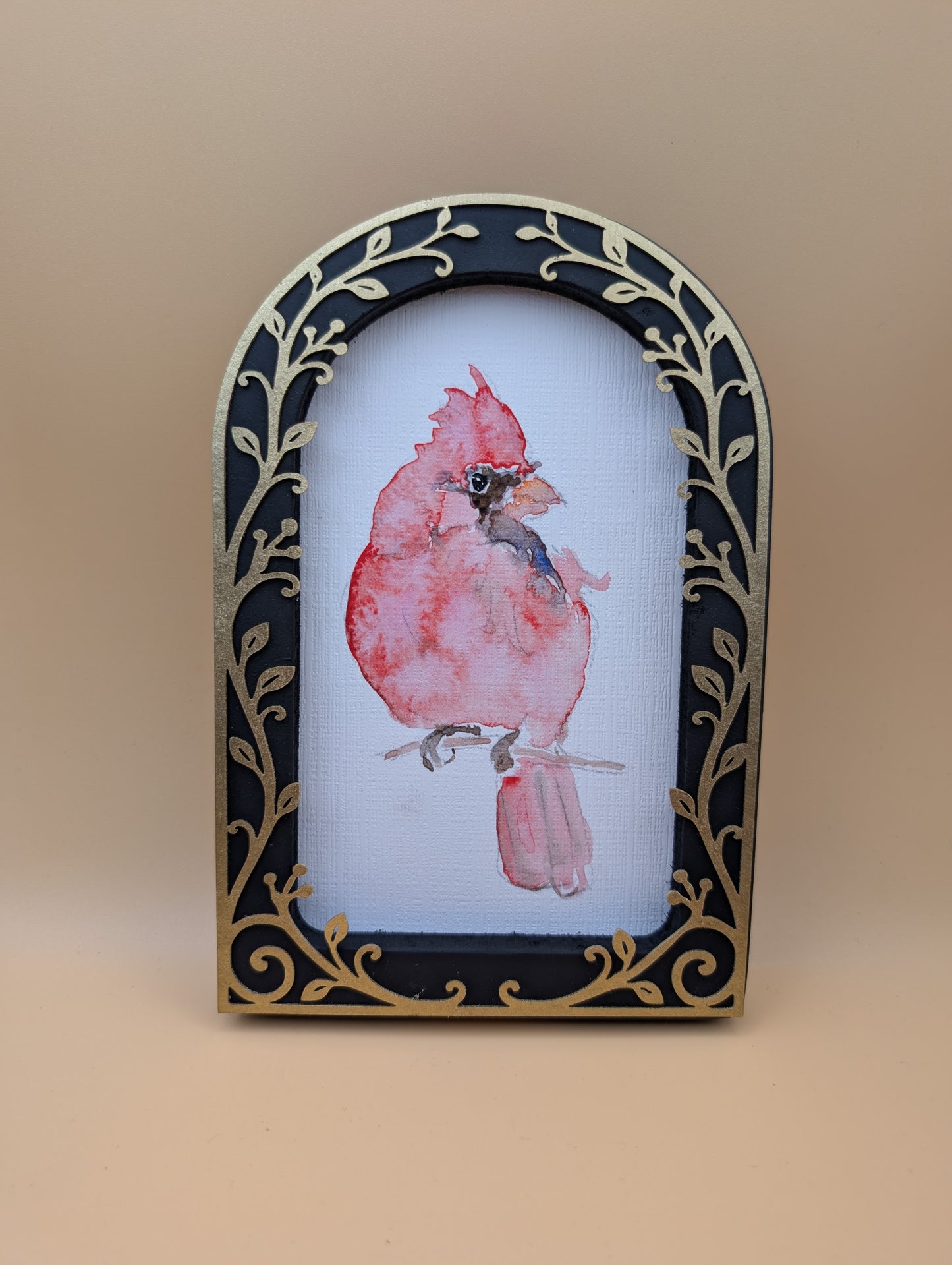 Loose Cardinal - Arched Frame