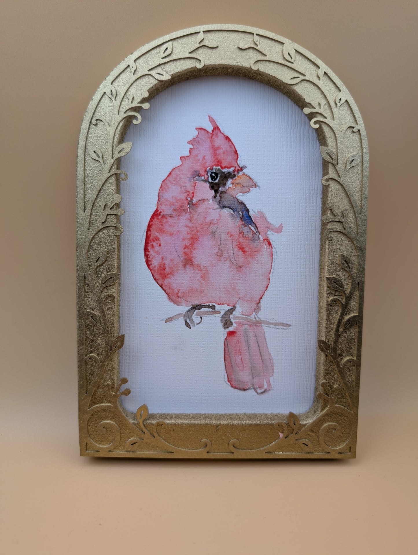 Loose Cardinal - Arched Frame