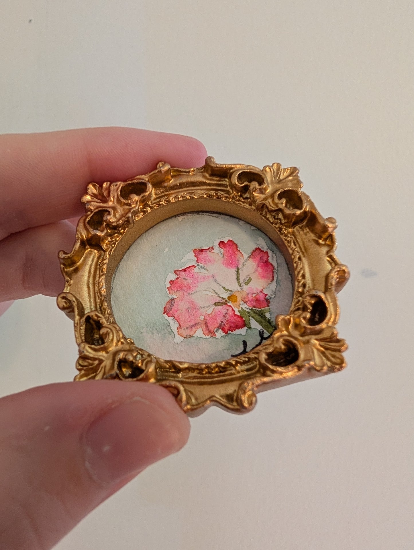 Mini Loose Floral Painting - Original Watercolor Art by Lora Cavallin