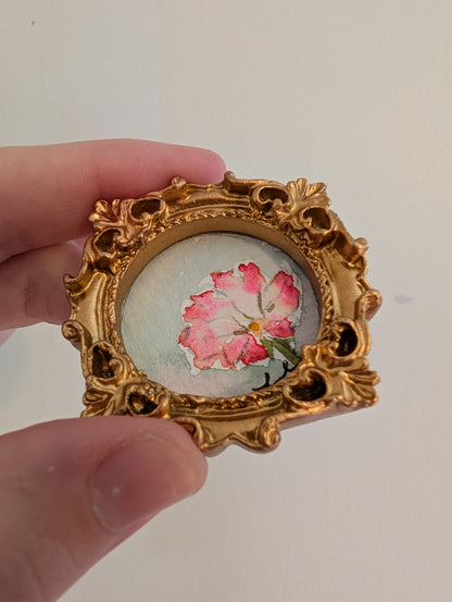 Mini Loose Floral Painting - Original Watercolor Art by Lora Cavallin