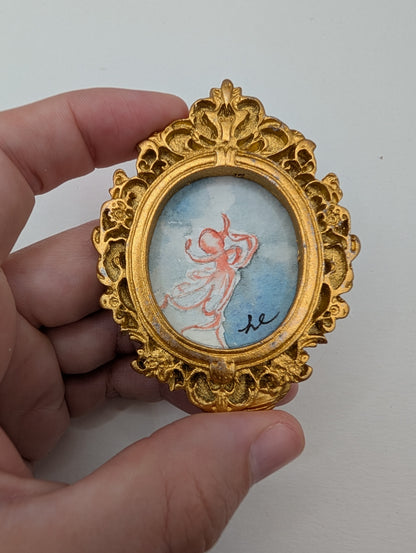 Mini Octopus Painting - Original Watercolor Art by Lora Cavallin
